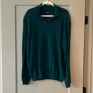 Men's Teal Zip-Up Sweater
